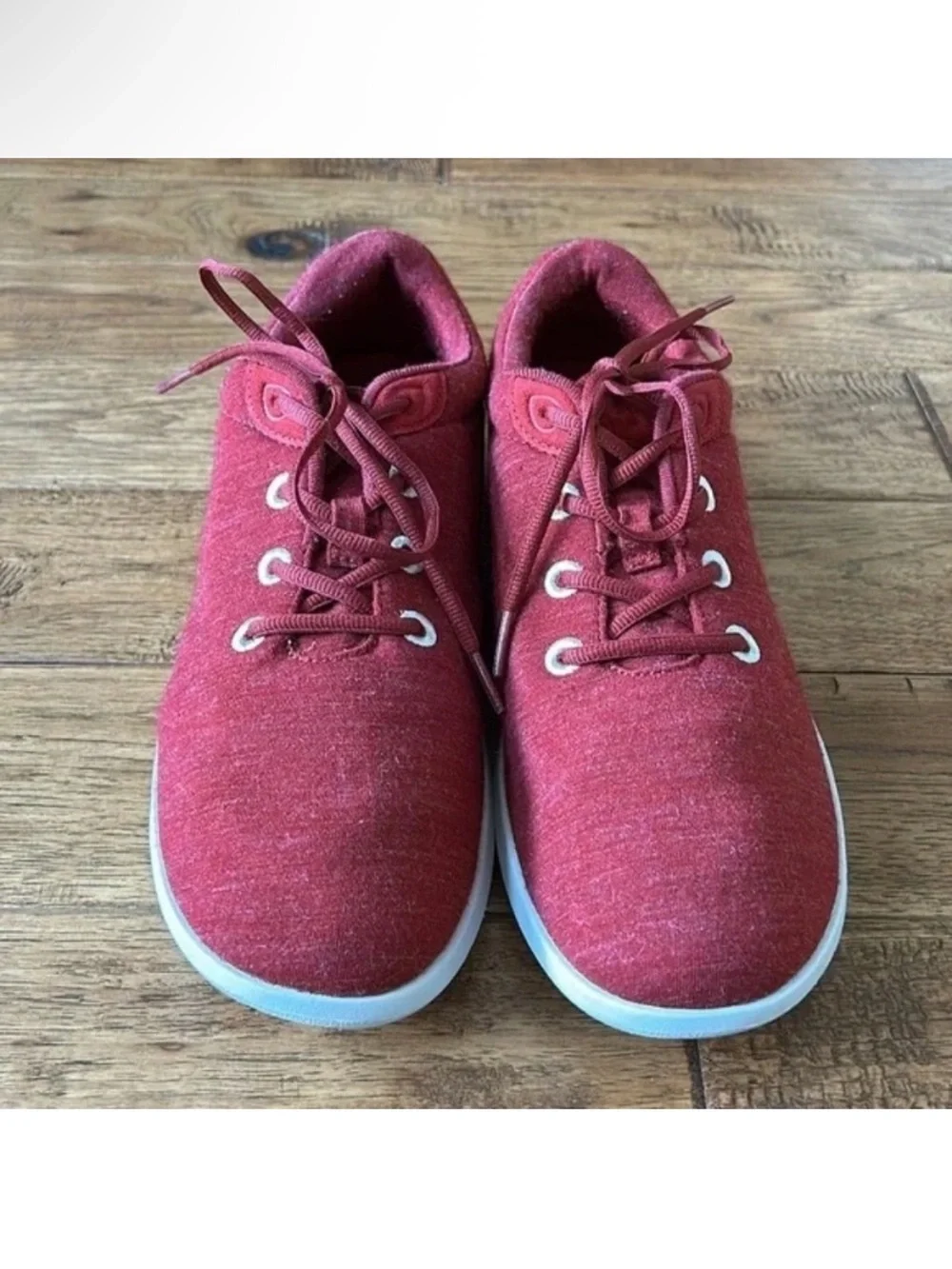 Merinos Lace Ups Merino Wool Sneakers Tuscan Red Womens Size 12